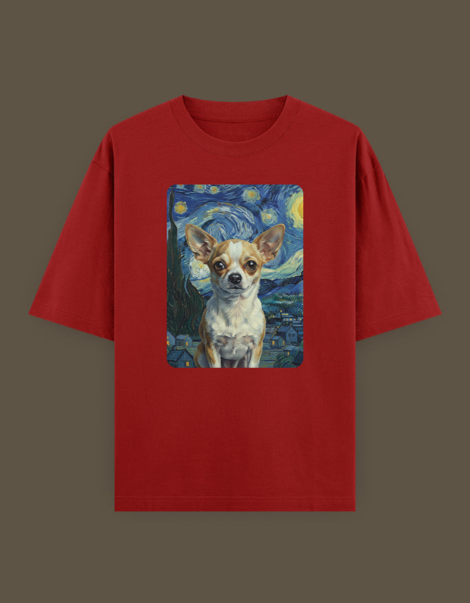 Starry Night Pup  Unisex Oversized Classic T-Shirt