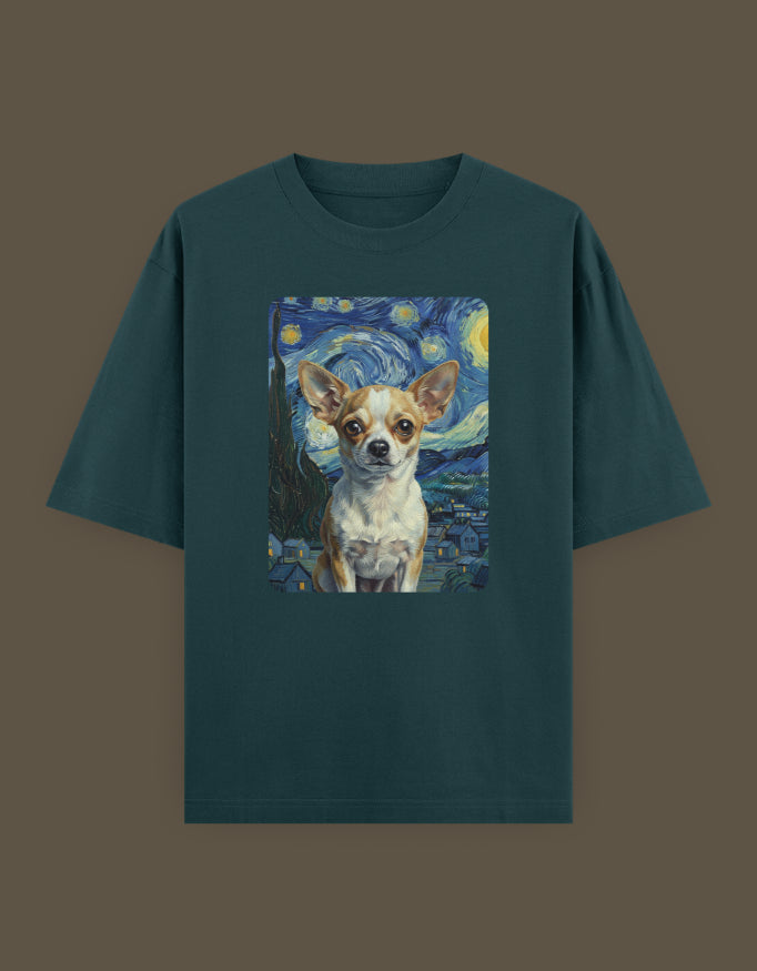 Starry Night Pup  Unisex Oversized Classic T-Shirt
