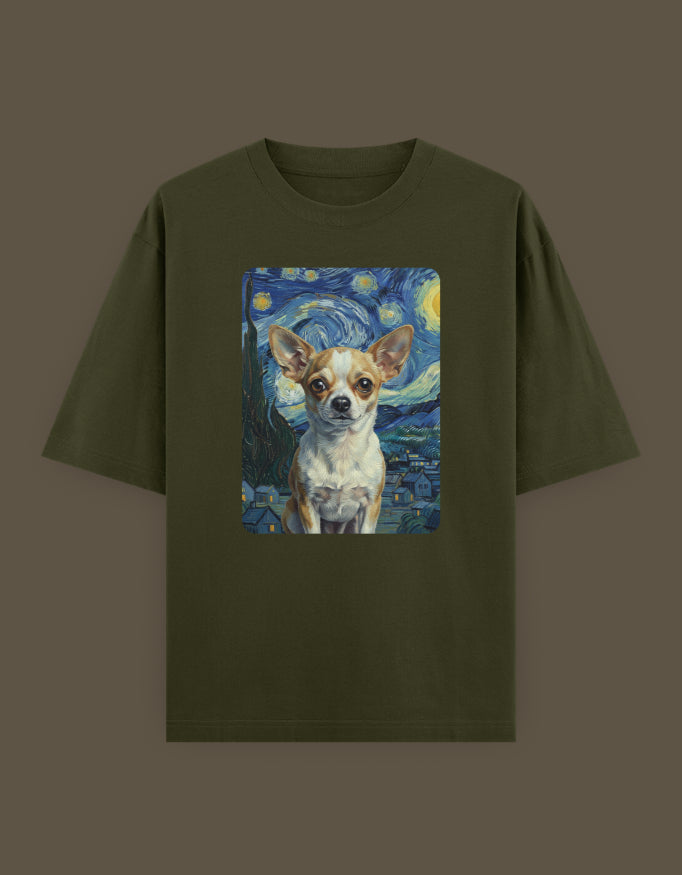 Starry Night Pup  Unisex Oversized Classic T-Shirt