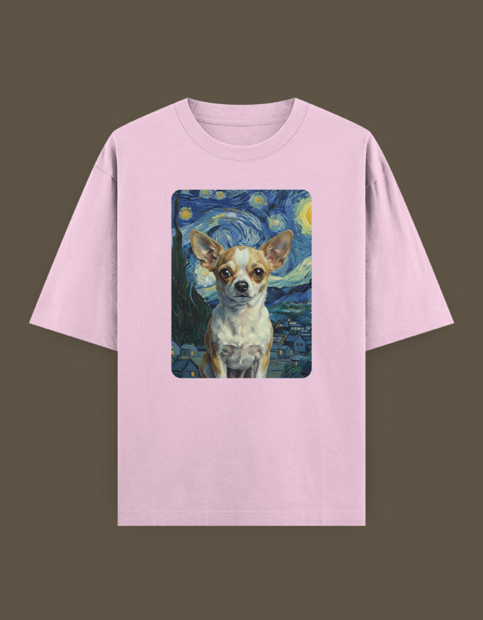 Starry Night Pup  Unisex Oversized Classic T-Shirt