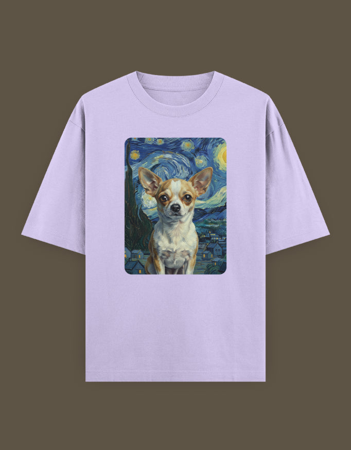 Starry Night Pup  Unisex Oversized Classic T-Shirt