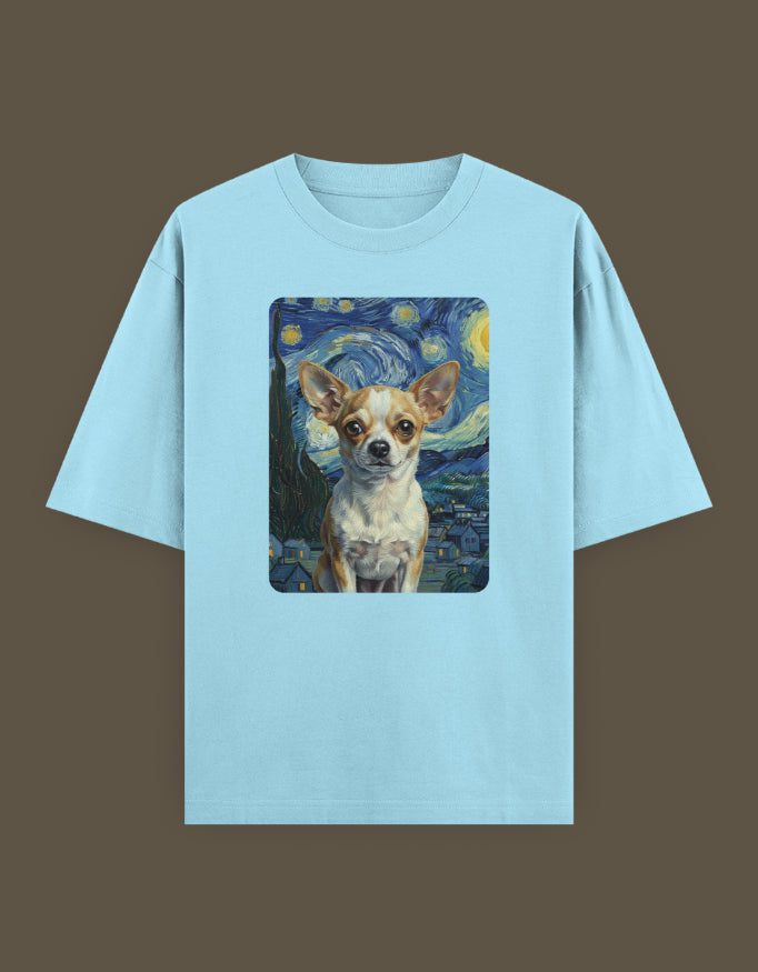 Starry Night Pup  Unisex Oversized Classic T-Shirt